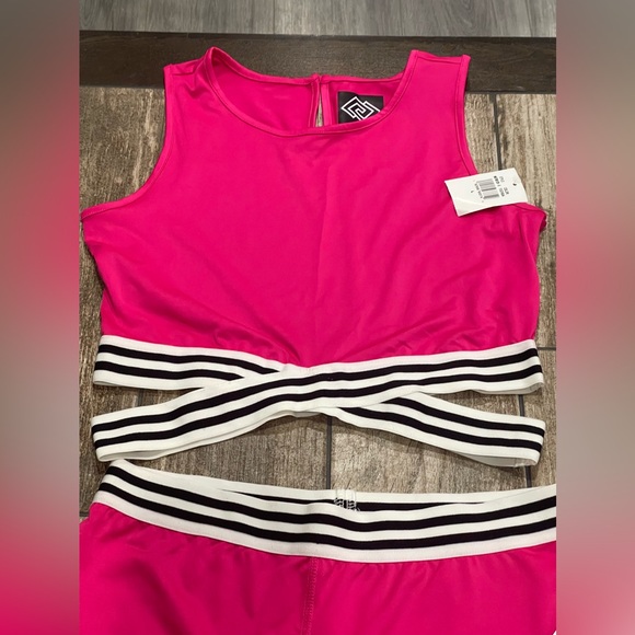 🩷ZELOS Yoga Fuchsia Outfit 2-Pieces Gym Set Women’s Size L NWT🩷 - Picture 11 of 11